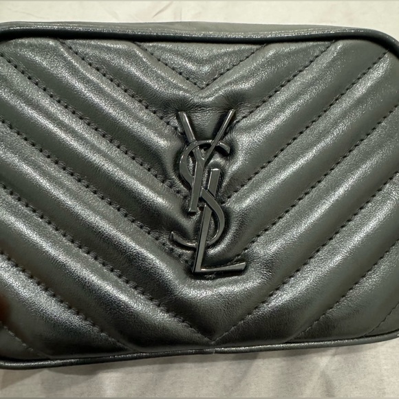 YSL Saint Laurent Calfskin Matelasse Monogram Lou Belt Bag - Picture 9 of 10